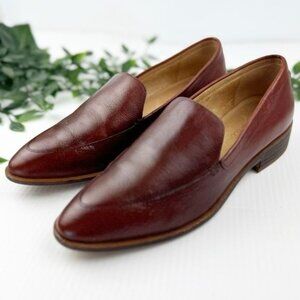 Madewell Francis LoafersTan Brown Leather Classic Shoes size 6.5 style H2419